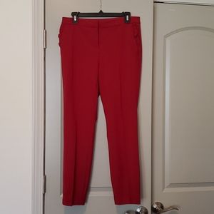 Cynthia Rowley Red Trouser w/ flare pocket